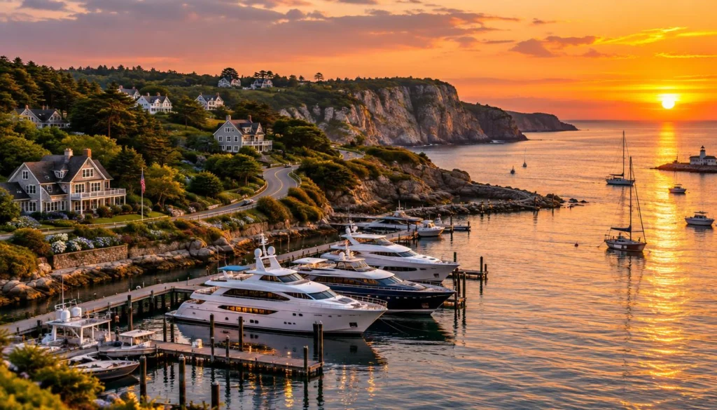 Superyacht charter: new England harbor route with coastal route planning in mind