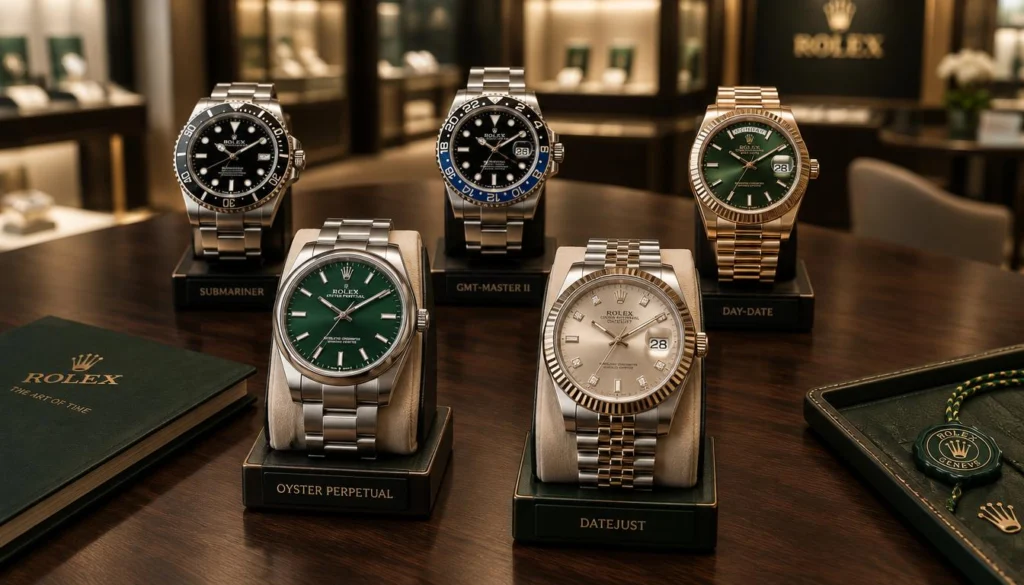 Rolex model families compared by display and typical use